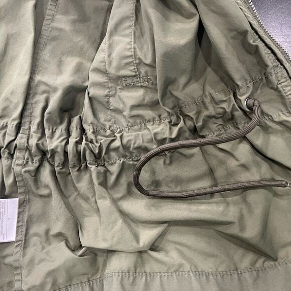 Gap Cinch Waist Utility Field Jacket Pockets Water Resistant Khaki size Medium - Picture 9 of 13